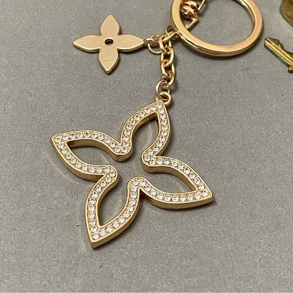LOUIS VUITTON LOCK AND KEY ON KEYCHAIN #306-2 - Picture 7 of 8